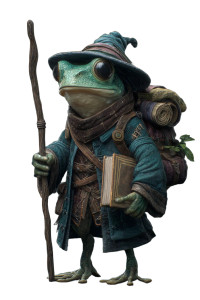 Tree Frog Wizard V2 Vinyl Car Decal Sticker – Waterproof & UV-Resistant 