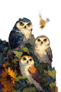 Cute Anime Owls Vinyl Car Decal Sticker – Waterproof & UV-Resistant 