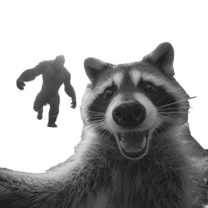 Raccoon Selfie Bigfoot Vinyl Car Decal Sticker – Waterproof & UV-Resistant Raccoon Selfie Bigfoot Vinyl Car Decal Sticker – Waterproof & UV-Resistant