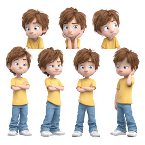 Little Boy Character V2 Vinyl Car Decal Sticker – Waterproof & UV-Resistant 