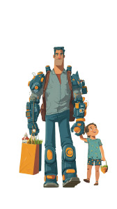 Superhero Dad V7 Vinyl Car Decal Sticker – Waterproof & UV-Resistant 