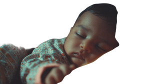 Newborn Holding Finger Vinyl Car Decal Sticker – Waterproof & UV-Resistant 