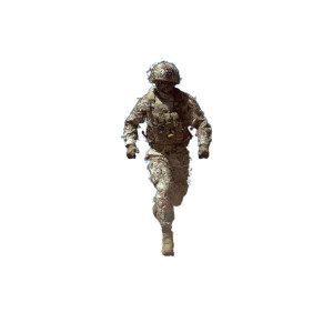 Running Soldier V3 Vinyl Car Decal Sticker – Waterproof & UV-Resistant 