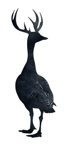 Goose With Antlers Vinyl Car Decal Sticker – Waterproof & UV-Resistant 