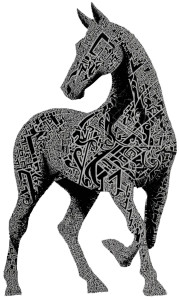 Doodle Horse Vinyl Car Decal Sticker – Waterproof & UV-Resistant 