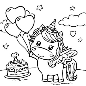 Birthday Unicorn Cartoon Vinyl Car Decal Sticker – Waterproof & UV-Resistant 