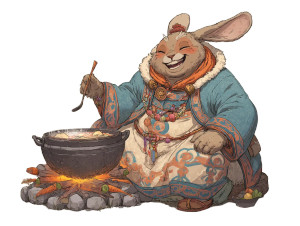 Mongolian Rabbit-Folk Chef Vinyl Car Decal Sticker – Waterproof & UV-Resistant Mongolian Rabbit-Folk Chef Vinyl Car Decal Sticker – Waterproof & UV-Resistant