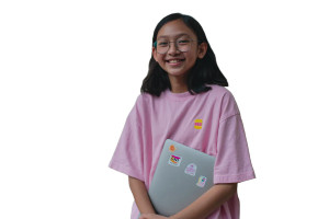 Smiling Indonesian Girl Vinyl Car Decal Sticker – Waterproof & UV-Resistant 