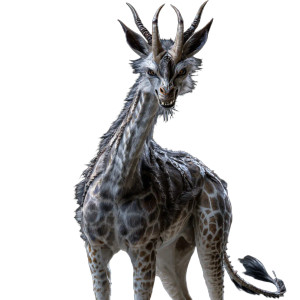Giraffe-Wolf Hybrid Vinyl Car Decal Sticker – Waterproof & UV-Resistant 