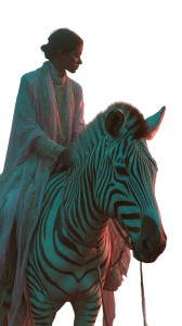 Dreamy Zebra Ride Vinyl Car Decal Sticker – Waterproof & UV-Resistant 