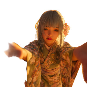 Longing Kimono Girl Vinyl Car Decal Sticker – Waterproof & UV-Resistant 