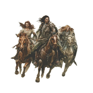 Tolkien Elves Riding V5 Vinyl Car Decal Sticker – Waterproof & UV-Resistant 