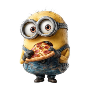 Pizza Minion Vinyl Car Decal Sticker – Waterproof & UV-Resistant 