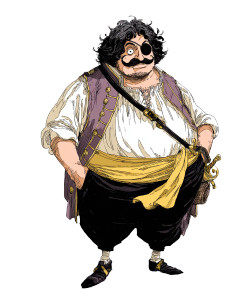 Fat French Pirate Vinyl Car Decal Sticker – Waterproof & UV-Resistant 