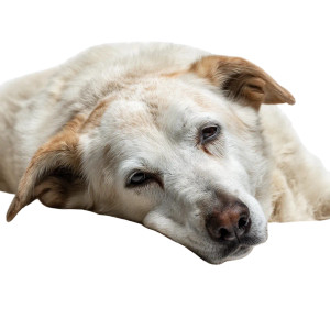 Sad Sleeping Dog Vinyl Car Decal Sticker – Waterproof & UV-Resistant 