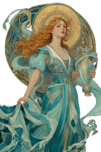 Aquarius Divine Goddess Vinyl Car Decal Sticker – Waterproof & UV-Resistant 