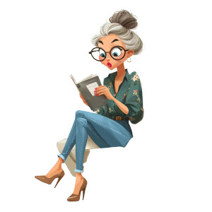 Fashionable Granny V2 Vinyl Car Decal Sticker – Waterproof & UV-Resistant 