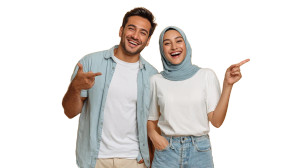 Muslim Couple Smiling Vinyl Car Decal Sticker – Waterproof & UV-Resistant Muslim Couple Smiling Vinyl Car Decal Sticker – Waterproof & UV-Resistant