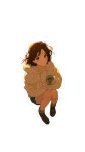 Anime Girl Morning V5 Vinyl Car Decal Sticker – Waterproof & UV-Resistant 