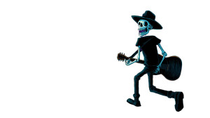 Cartoon Skeleton Musician Vinyl Car Decal Sticker – Waterproof & UV-Resistant 