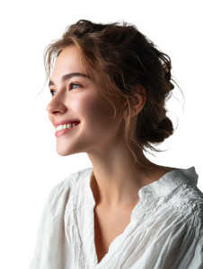 Smiling Girl V5 Vinyl Car Decal Sticker – Waterproof & UV-Resistant 