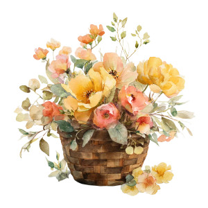 Rustic Flower Basket Vinyl Car Decal Sticker – Waterproof & UV-Resistant  Rustic Flower Basket Vinyl Car Decal Sticker – Waterproof & UV-Resistant