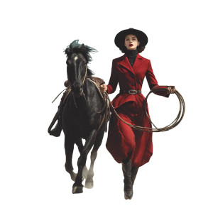 Cowgirl Galloping Vinyl Car Decal Sticker – Waterproof & UV-Resistant 