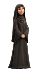 Arab Woman Character Vinyl Car Decal Sticker – Waterproof & UV-Resistant 