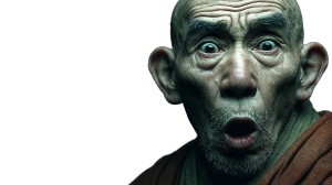 Startled Zen Master Vinyl Car Decal Sticker – Waterproof & UV-Resistant 