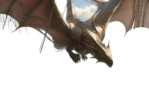 Bronze Dragon Hovering Vinyl Car Decal Sticker – Waterproof & UV-Resistant 