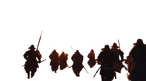 Samurai Battle Scene Vinyl Car Decal Sticker – Waterproof & UV-Resistant 