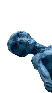 Deceased Alien Closeup Vinyl Car Decal Sticker – Waterproof & UV-Resistant 