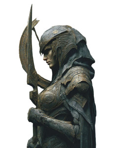 Stone Goddess Carving Vinyl Car Decal Sticker – Waterproof & UV-Resistant 