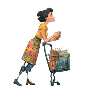 Prosthetic Shopper Vinyl Car Decal Sticker – Waterproof & UV-Resistant 