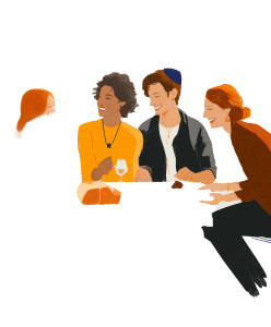 Shabbat Dinner Scene Vinyl Car Decal Sticker – Waterproof & UV-Resistant 