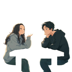 Anime Couple Discord Vinyl Car Decal Sticker – Waterproof & UV-Resistant 