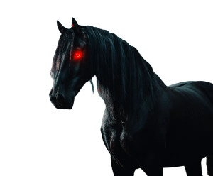 Mystical Dark Stallion V2 Vinyl Car Decal Sticker – Waterproof & UV-Resistant 