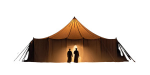 Emirati Tent Scene Vinyl Car Decal Sticker – Waterproof & UV-Resistant 