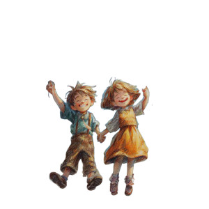 Happy Children Drawing Vinyl Car Decal Sticker – Waterproof & UV-Resistant 