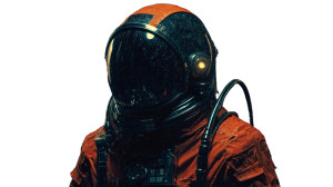 Orange Astronaut V2 Vinyl Car Decal Sticker – Waterproof & UV-Resistant 