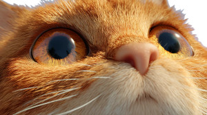 Orange Cat Close-Up V2 Vinyl Car Decal Sticker – Waterproof & UV-Resistant 