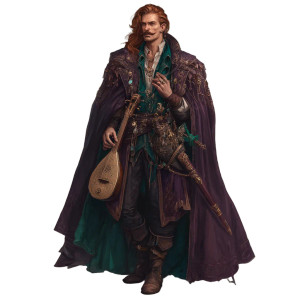 Dnd Bard Character Vinyl Car Decal Sticker – Waterproof & UV-Resistant 