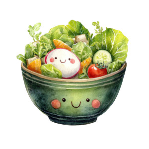 Salad Character Vinyl Car Decal Sticker – Waterproof & UV-Resistant 