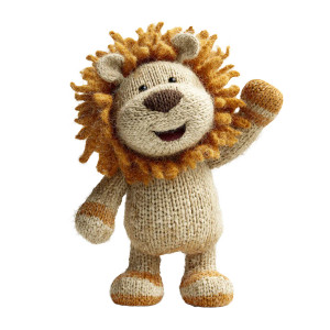 Knitted Lion Toy Vinyl Car Decal Sticker – Waterproof & UV-Resistant Knitted Lion Toy Vinyl Car Decal Sticker – Waterproof & UV-Resistant