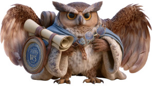 Wise Owl Sage Vinyl Car Decal Sticker – Waterproof & UV-Resistant 