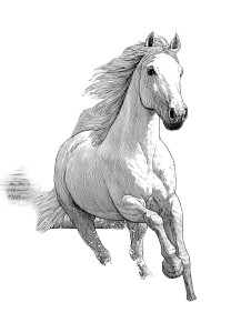 Galloping Horse Art Vinyl Car Decal Sticker – Waterproof & UV-Resistant 