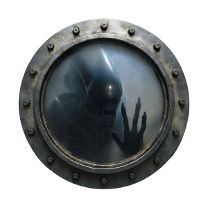 Alien Porthole Horror Vinyl Car Decal Sticker – Waterproof & UV-Resistant 