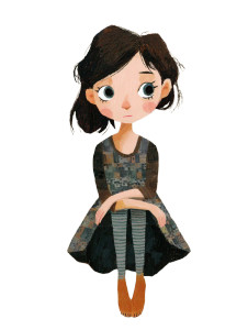 Stylized Young Girl V2 Vinyl Car Decal Sticker – Waterproof & UV-Resistant 