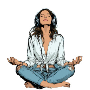 Meditating With Money Vinyl Car Decal Sticker – Waterproof & UV-Resistant 