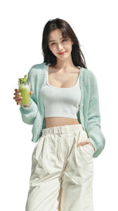 Graceful Korean Woman V9 Vinyl Car Decal Sticker – Waterproof & UV-Resistant 